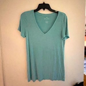 Soft & Sexy American Eagle Baby Blue V Neck